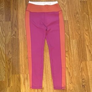 Wilo The Label Leggings Pink Orange Colorblock Size Small